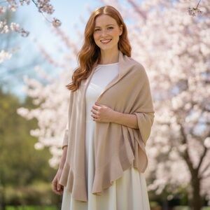 Ply Cashmere Cream Wrap
